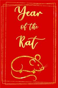 Year of the Rat Chinese New Year Journal - Red