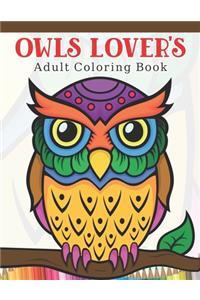 Owls Lover's Adult Coloring Book