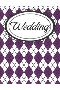 Witchy Purple Plaid Wedding Planner