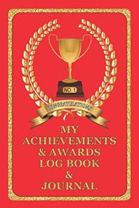 My Achievements & Awards Log Book & Journal