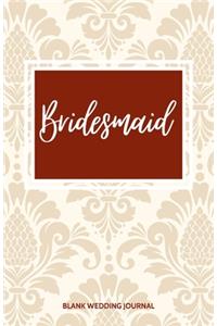 Bridesmaid Small Size Blank Journal-Wedding Planner&To-Do List-5.5