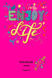 Lined Notebook Sagittarius Sign Cover Hollywood Cerise color 160 pages 6x9-Inches