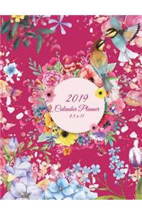 2019 Calendar Planner 8.5 x 11