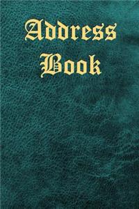 Address Book: Leather-Look, Teal-Bespoke, Personalised Address Book. Contact Us If You Would Like Your Own Image, Name or Other Text on a Book.