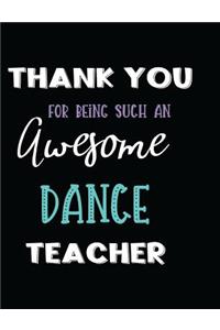 Thank You Being Such an Awesome Dance Teacher