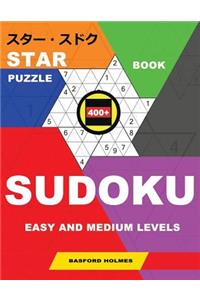 Star Book Puzzle 400+ Sudoku. Easy and Medium Levels.