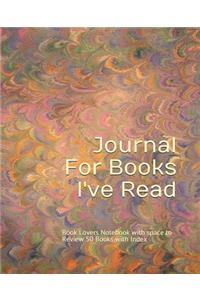 Journal for Books I've Read