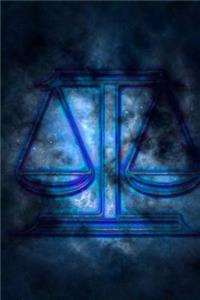 Cool Blue Zodiac Horoscope Libra the Scales Journal