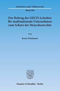 Der Beitrag Der Oecd-Leitsatze Fur Multinationale Unternehmen Zum Schutz Der Menschenrechte