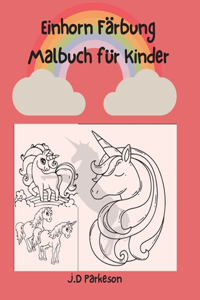 Einhorn Färbung Malbuch für Kinder