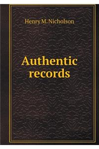 Authentic records