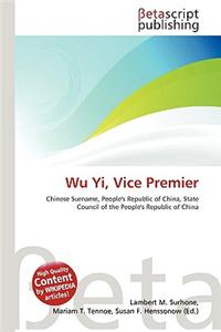 Wu Yi, Vice Premier