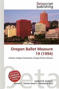 Oregon Ballot Measure 19 (1994)