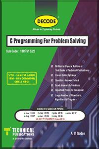 DECODE- C Programming for Problem Solving for VTU (SEM-I/II COMMON OBE&CBCS COURSE-2018)