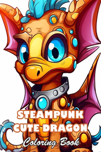 Steampunk Cute Dragon Coloring Book