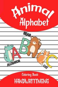 Animal Alphabet Coloring Book HANDWRITINGNG