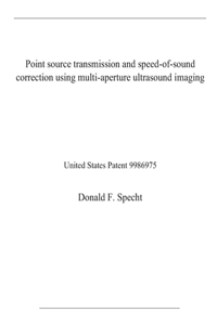Point source transmission and speed-of-sound correction using multi-aperture ultrasound imaging