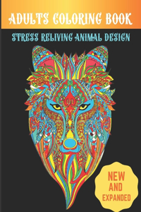 New And Expanded Adults Coloring Book Stress Reliving Animal Design