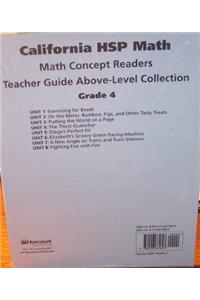 Harcourt School Publishers Math: Above Level Reader Teacher Guide Collection Grade 4