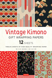 Vintage Kimono Gift Wrapping Papers - 12 sheets