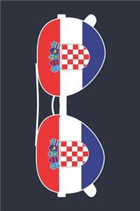 Croatia Notebook 'Croatia Sunglasses' - Holiday Planner - Croatian Flag Diary - Croatia Travel Journal
