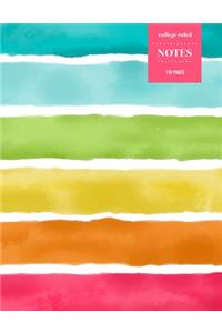 College Ruled Notes 110 Pages