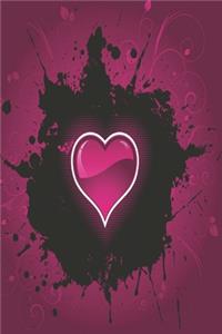 Heart in the dark powerful pink