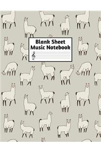Blank Sheet Music Notebook