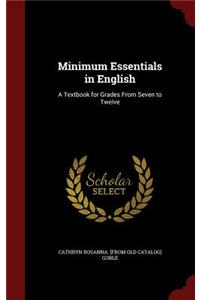 Minimum Essentials in English