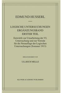 Logische Untersuchungen Ergänzungsband Erster Teil