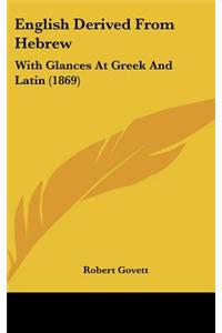 English Derived from Hebrew
