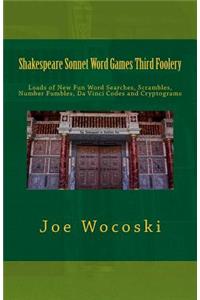 Shakespeare Sonnet Word Games Third Foolery