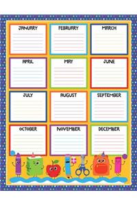 School Tools Birthday Chart