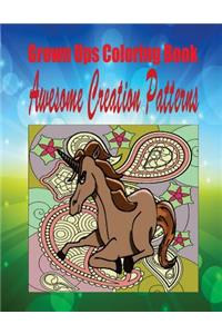 Grown Ups Coloring Book Awesome Creation Patterns