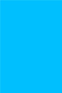 Journal Deep Sky Blue Color Simple Plain Blue