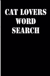 cat lovers word search
