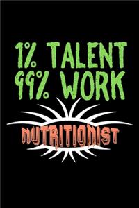 1% talent. 99% work. Nutritionist