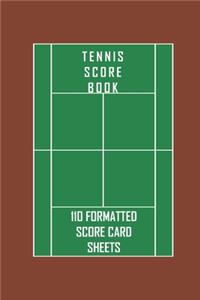 Tennis Score Book. 110 formatted score card sheets.
