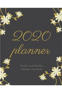 2020 Planner Weekly and Monthly Calendar and Goals