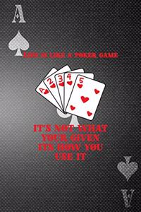 Life Is Like A Poker Game... It's Not What Your Given Its How You Use It