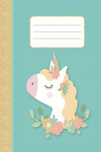 Sparkly Unicorn - College-Ruled