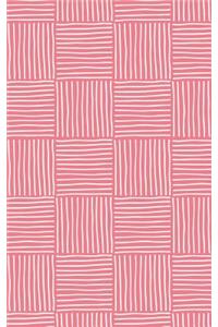 Pink Salmon Stripe Weave - Lined Notebook with Margins - 5x8