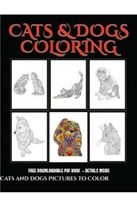 Cats and Dogs Pictures to Color