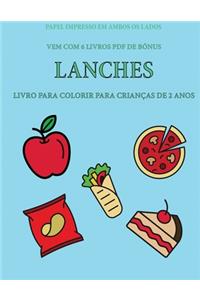 Livro para colorir para crianças de 2 anos (Lanches)