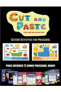 Scissor Activities for Preschool (Cut and Paste Planes, Trains, Cars, Boats, and Trucks)