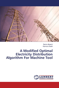 Modified Optimal Electricity Distribution Algorithm For Machine Tool