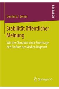 Stabilität Öffentlicher Meinung