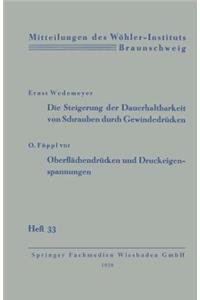 Die Steigerung der Dauerhaltbarkeit von Schrauben durch Gewindedrücken