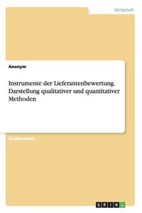 Instrumente der Lieferantenbewertung. Darstellung qualitativer und quantitativer Methoden