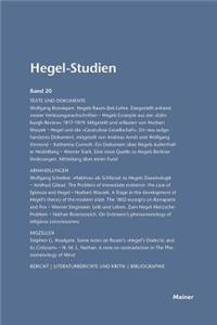Hegel-Studien / Hegel-Studien Band 20 (1985)